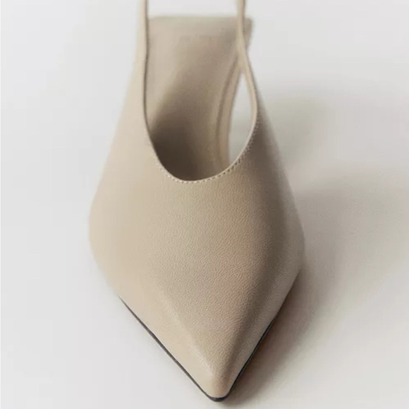 Mango Cream Slingback Heels - Picture 2 of 11